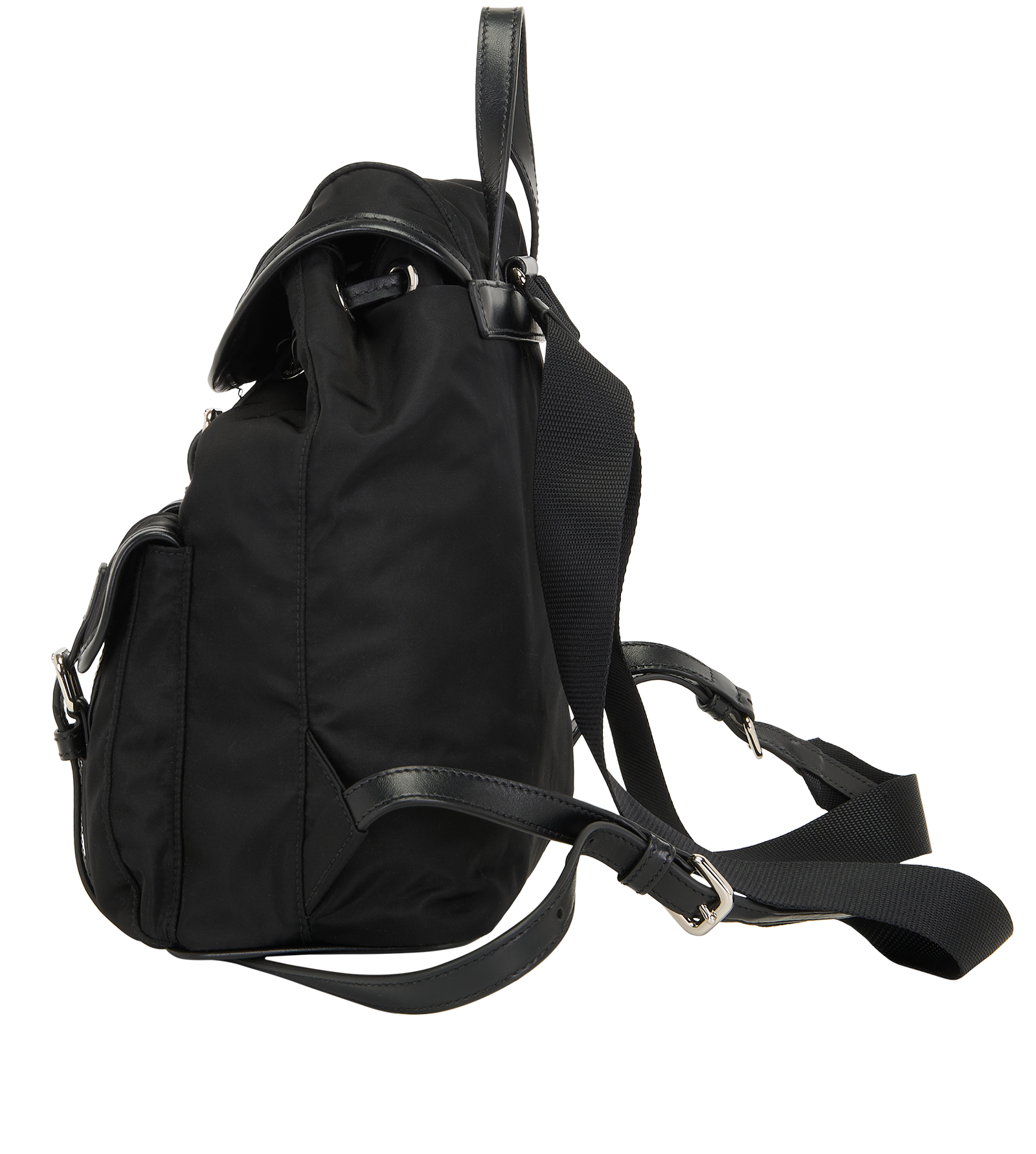 Small Tessuto Backpack, &pound;750, Handbags, Black, Nylon, Bottom view